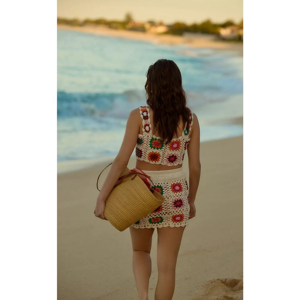 NWT Beach Riot x Anthropologie Crochet Cotton Crop Top - Size Large - Picture 4 of 6